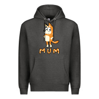 Charcoal Heather bluey mom Premium Hoodie - linhVisuals
