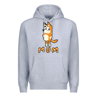 Heather Grey bluey mom Premium Hoodie - linhVisuals