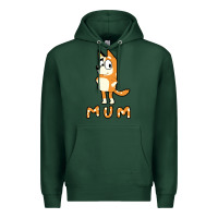 Sports Green bluey mom Premium Hoodie - linhVisuals