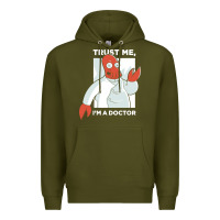 Army Green doctor zoidberg who Premium Hoodie - linhVisuals