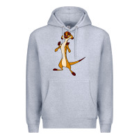 Heather Grey Timon Funny Premium Hoodie - linhVisuals