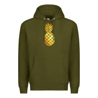 Army Green gold pineapple Premium Hoodie - linhVisuals