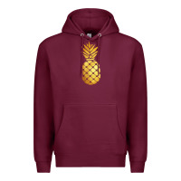 Burgundy gold pineapple Premium Hoodie - linhVisuals