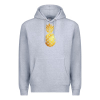 Heather Grey gold pineapple Premium Hoodie - linhVisuals