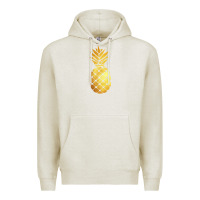 Oatmeal Heather gold pineapple Premium Hoodie - linhVisuals