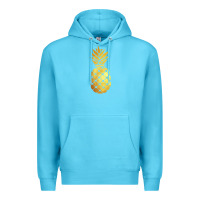 Ocean Blue gold pineapple Premium Hoodie - linhVisuals