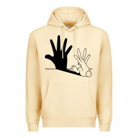 Pina Colada rabbit hand shadow Premium Hoodie - linhVisuals