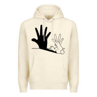Sandshell rabbit hand shadow Premium Hoodie - linhVisuals