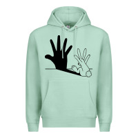 Seafoam rabbit hand shadow Premium Hoodie - linhVisuals