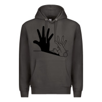 Smoke rabbit hand shadow Premium Hoodie - linhVisuals