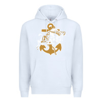 White navy midshipmen Premium Hoodie - linhVisuals