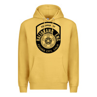 Antique Gold what goes up must come down Premium Hoodie - linhVisuals