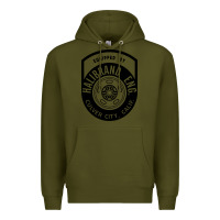 Army Green what goes up must come down Premium Hoodie - linhVisuals