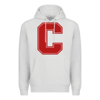 Dove Grey cornell big red Premium Hoodie - linhVisuals