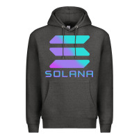 Charcoal Heather solana cryptocurrency solana Premium Hoodie - linhVisuals