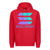 Red solana cryptocurrency solana Premium Hoodie - linhVisuals