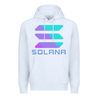 White solana cryptocurrency solana Premium Hoodie - linhVisuals