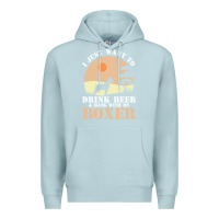 Blue Mist boxer beer dog lover t  shirt boxer beer dog lover t  shirt Premium Hoodie - linhVisuals
