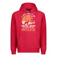 Cardinal boxer beer dog lover t  shirt boxer beer dog lover t  shirt Premium Hoodie - linhVisuals
