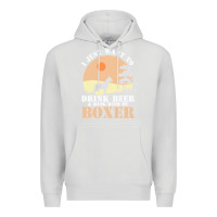 Dove Grey boxer beer dog lover t  shirt boxer beer dog lover t  shirt Premium Hoodie - linhVisuals