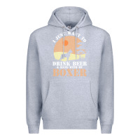 Heather Grey boxer beer dog lover t  shirt boxer beer dog lover t  shirt Premium Hoodie - linhVisuals
