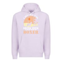 Lilac boxer beer dog lover t  shirt boxer beer dog lover t  shirt Premium Hoodie - linhVisuals