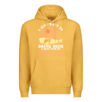 Mustard boxer beer dog lover t  shirt boxer beer dog lover t  shirt Premium Hoodie - linhVisuals