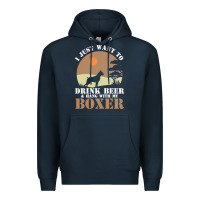 Navy boxer beer dog lover t  shirt boxer beer dog lover t  shirt Premium Hoodie - linhVisuals