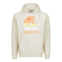 Oatmeal Heather boxer beer dog lover t  shirt boxer beer dog lover t  shirt Premium Hoodie - linhVisuals