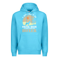 Ocean Blue boxer beer dog lover t  shirt boxer beer dog lover t  shirt Premium Hoodie - linhVisuals