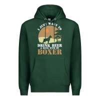 Sports Green boxer beer dog lover t  shirt boxer beer dog lover t  shirt Premium Hoodie - linhVisuals