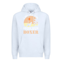 White boxer beer dog lover t  shirt boxer beer dog lover t  shirt Premium Hoodie - linhVisuals