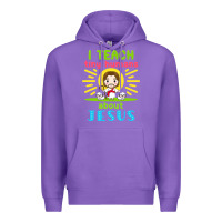 Purple i teach tiny humans about jesus Premium Hoodie - linhVisuals