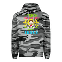 Slate Camo i teach tiny humans about jesus Premium Hoodie - linhVisuals