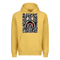 Antique Gold Bape Shark Army Premium Hoodie - linhVisuals
