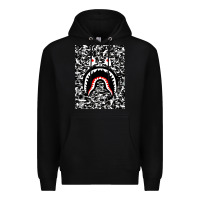 Black Bape Shark Army Premium Hoodie - linhVisuals