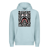 Blue Mist Bape Shark Army Premium Hoodie - linhVisuals