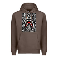 Coffee Bape Shark Army Premium Hoodie - linhVisuals