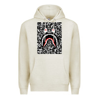 Oatmeal Heather Bape Shark Army Premium Hoodie - linhVisuals