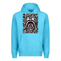 Ocean Blue Bape Shark Army Premium Hoodie - linhVisuals