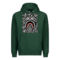 Sports Green Bape Shark Army Premium Hoodie - linhVisuals
