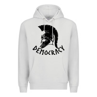 Dove Grey democracy Premium Hoodie - linhVisuals