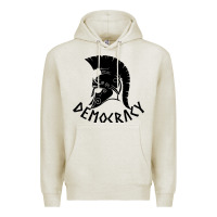 Oatmeal Heather democracy Premium Hoodie - linhVisuals