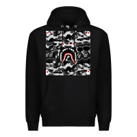 Black Bape Shark Army Premium Hoodie - linhVisuals