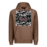 Chestnut Bape Shark Army Premium Hoodie - linhVisuals
