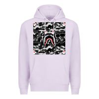 Lilac Bape Shark Army Premium Hoodie - linhVisuals