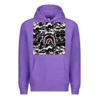 Purple Bape Shark Army Premium Hoodie - linhVisuals