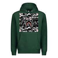 Sports Green Bape Shark Army Premium Hoodie - linhVisuals
