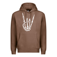Chestnut rock on skeleton hand Premium Hoodie - linhVisuals