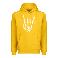 Lemon rock on skeleton hand Premium Hoodie - linhVisuals